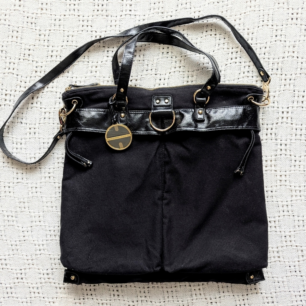 Hayden Harnett for Target Large Tote Travel Black Cotton 18" x 18"